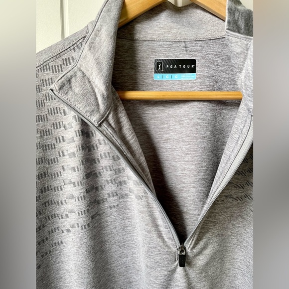 PGA Tour Golf Men’s Half Zip Pullover Grey Large - Picture 2 of 7
